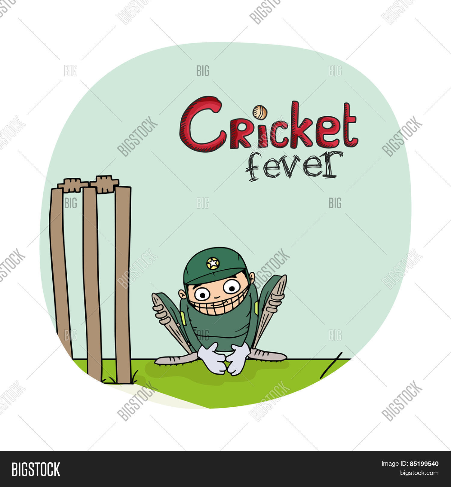 Cartoon Wicket Keeper Vector & Photo (Free Trial) Bigstock