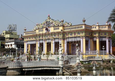 KOLKATA,INDIA - FEBRUARY 12: Jain Temple (also called Parshwanath Temple) is a Jain temple at Badridas Temple Street is a major tourist attraction in Kolkata, West Bengal, India on February 12,2014.