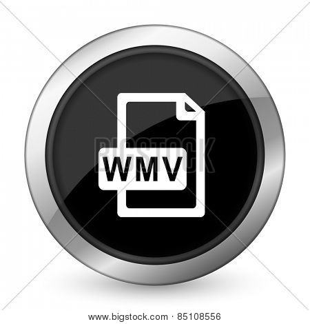 wmv file black icon  