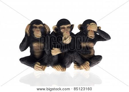 statuette of three monkeys