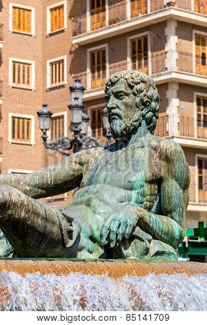 Fountain Rio Turia  In Valencia