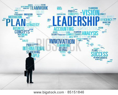 Leadership Boss Management Coach Chief Global Concept