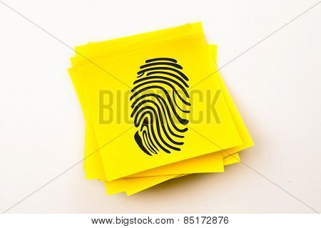 Fingerprint against sticky note