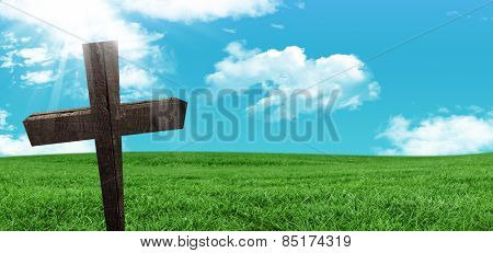 Cross against sky