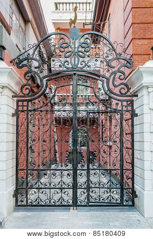 ancient french gate in of duolon road at the city of Shanghai in China