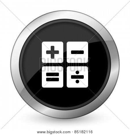 calculator black icon calc sign 