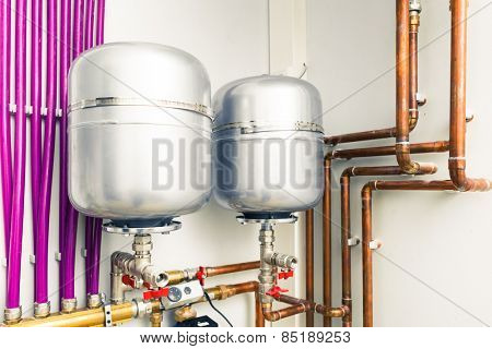 expansion tanks in boiler-room