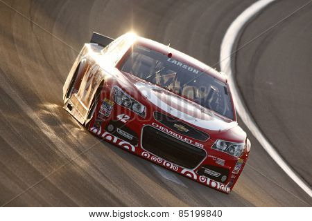 Las Vegas, NV - Mar 06, 2015:  Kyle Larson (42) qualifies for the Kobalt 400 at Las Vegas Motor Speedway in Las Vegas, NV.