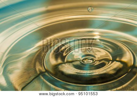 Golden water drop