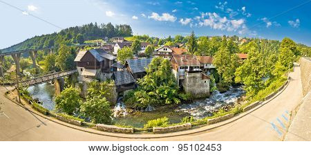Idyllic Village Of Rastoke On Korana River