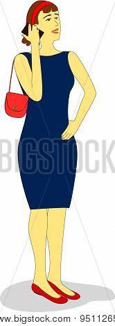 Young Woman On Telephone