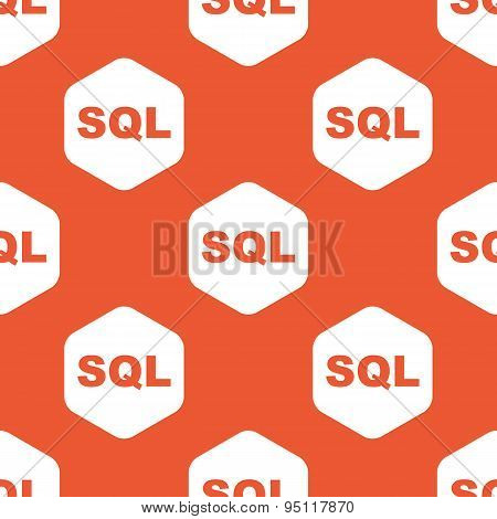 Orange hexagon SQL pattern