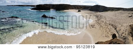 Panoramic Of White Sand Beach In Djeu