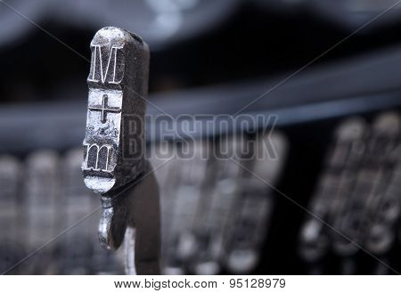 M Hammer - Old Manual Typewriter - Cold Blue Filter