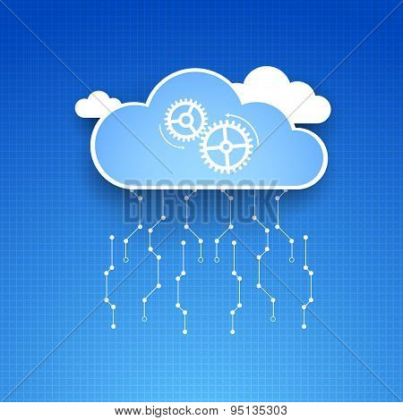 Cloud Theme Vector Background.