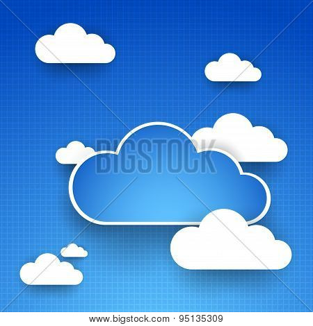 Cloud Theme Vector Background.