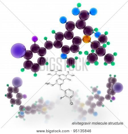 Elvitegravir Molecule Structure