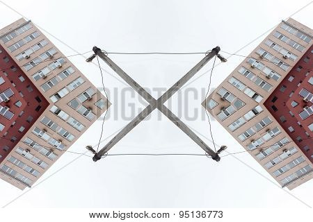 Abstrac background -  pattern of windows in modern apartment building