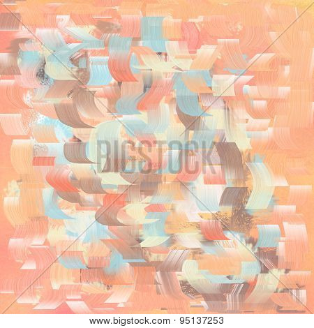 Abstract Colorful Brush Strokes Background.