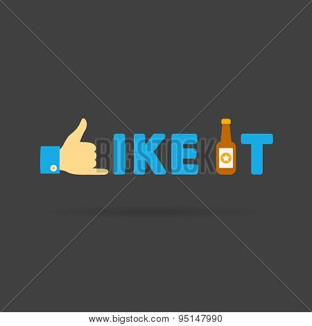 Funny Text For Print On Black  Background.