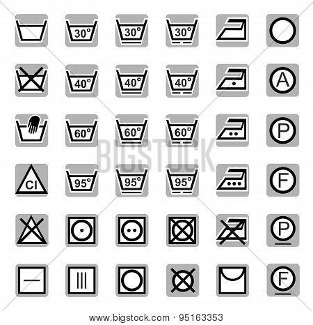 Icons, Washing, Bleaching, Dr...