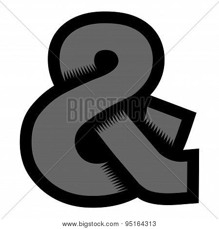 Ampersand vector icon