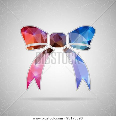 Abstract Creative concept vector icon of bow tie for Web and Mobile Applications isolated on backgro