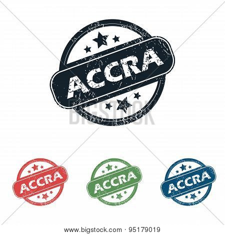 Round Accra city stamp set