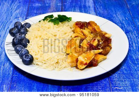 Chicken breast with rice
