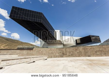 Pomasqui, Ecuador - April 15:  Building Unasur, Union Of South American Nations. It Is One Of The Mo