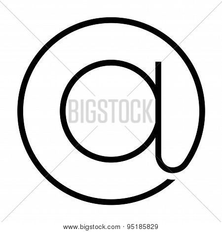 At symbol vector icon