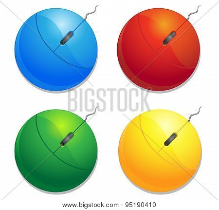Color computer mouses