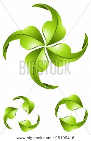 Eco green arrows