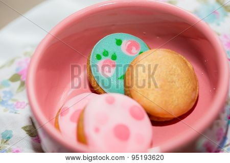 Prepared birthday table with sweets for children party