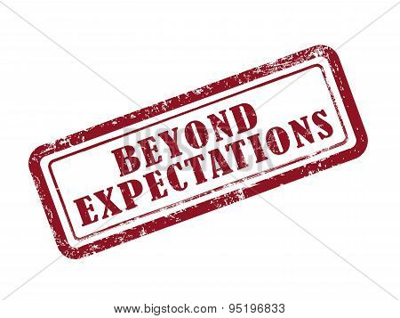 Stamp Beyond Expectations In Red