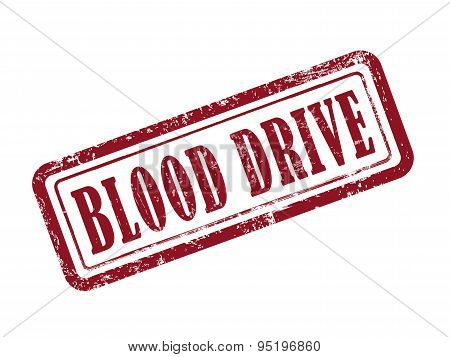 Stamp Blood Drive In Red