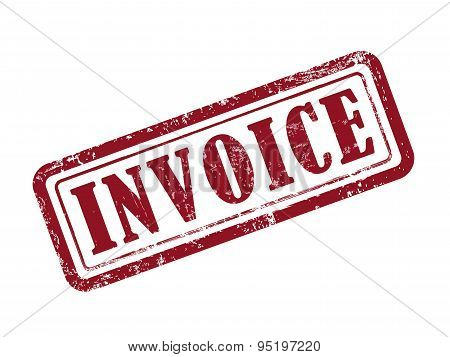 Stamp Invoice In Red