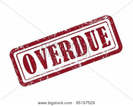 Stamp Overdue In Red