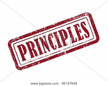 Stamp Principles In Red