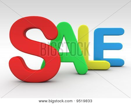 Lettres de couleur de vente