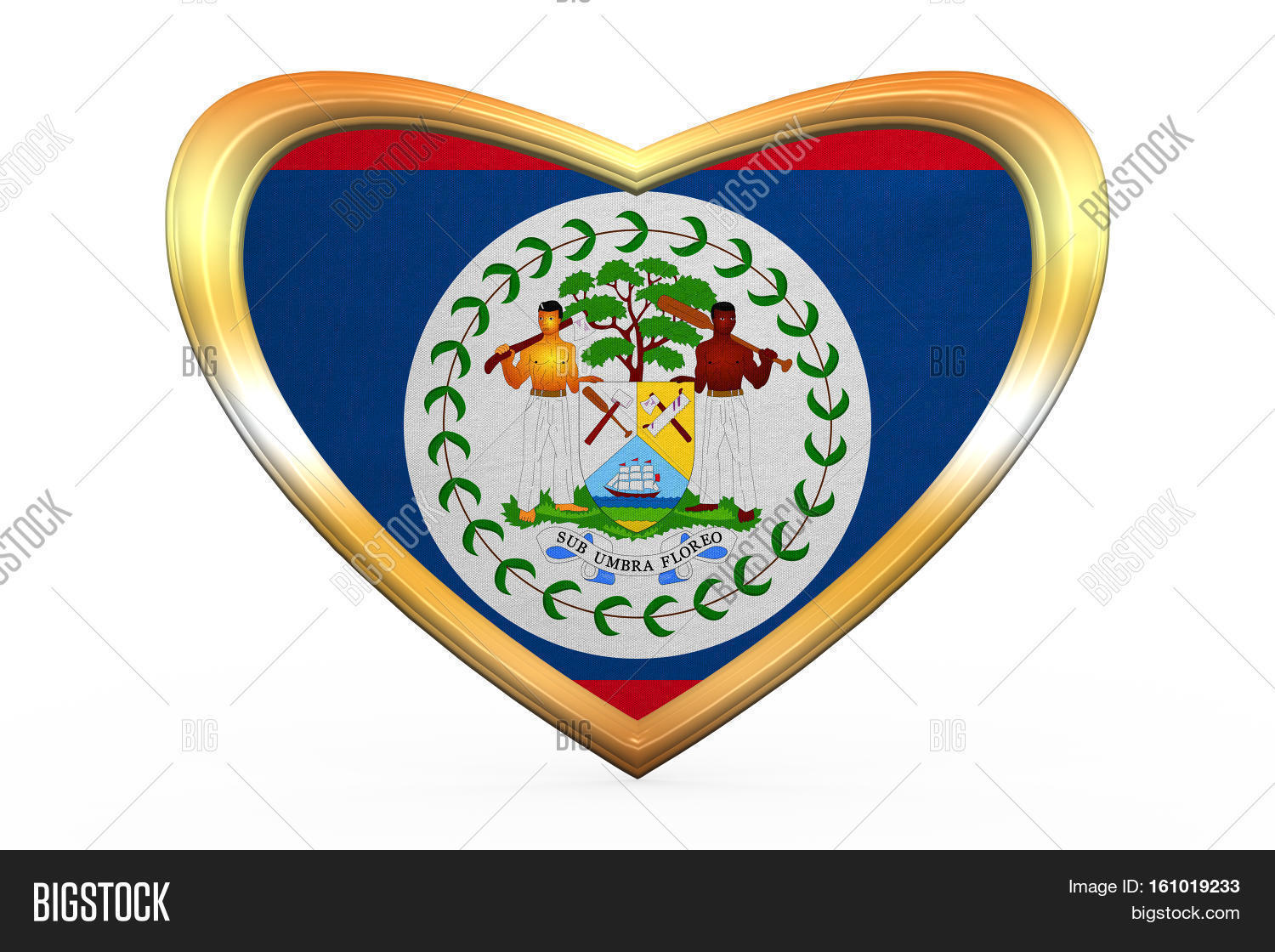 flag belize heart image photo free trial bigstock
