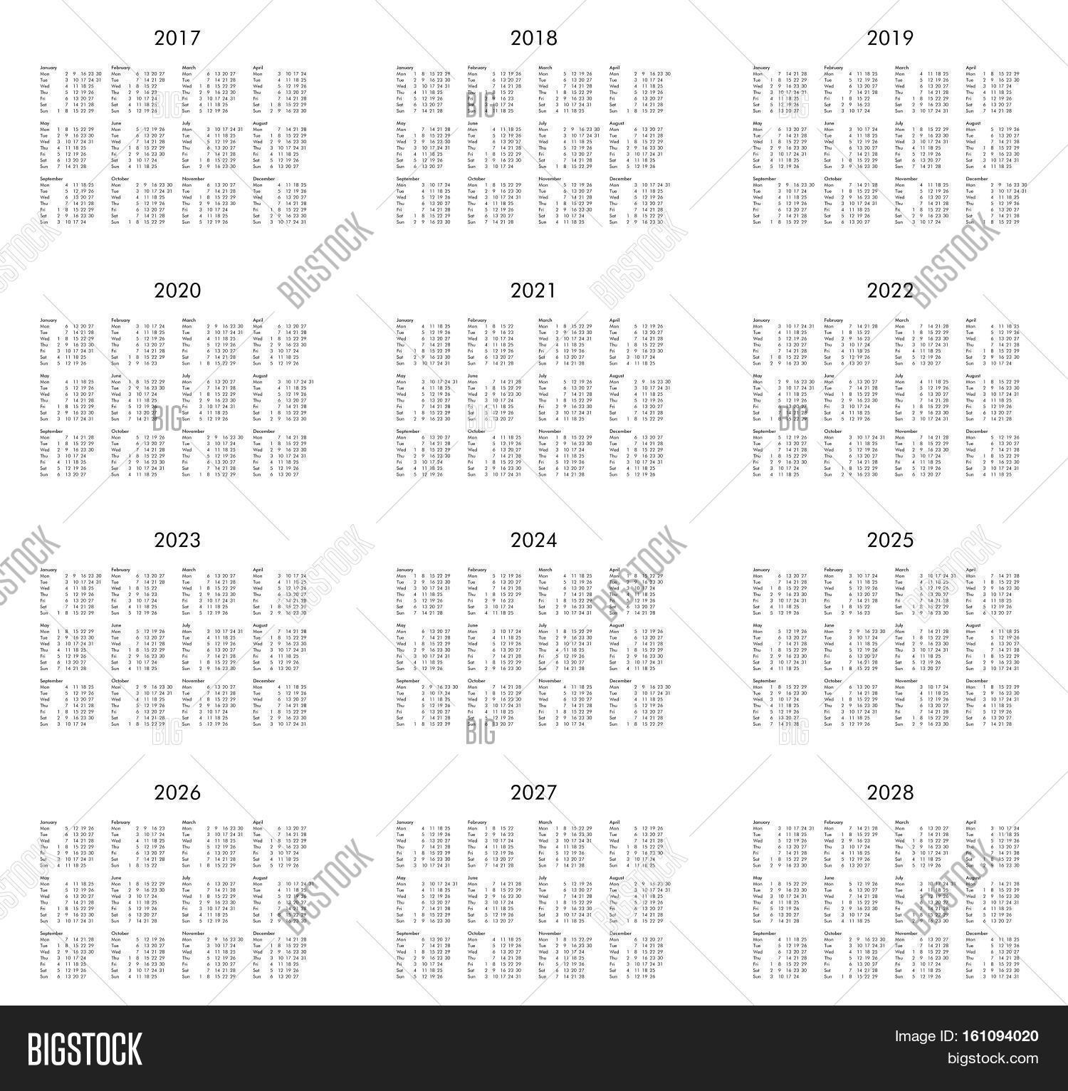 календарь 2024 2028