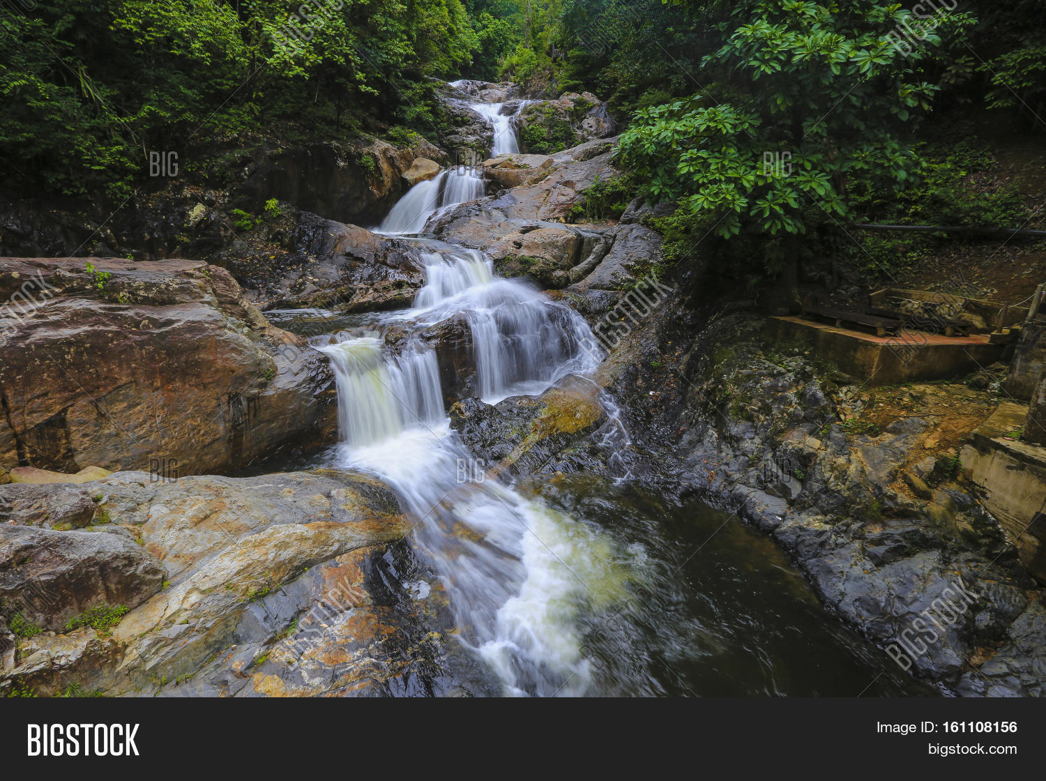 Lasir Waterfall Image Photo Free Trial Bigstock