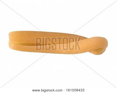 Casarecce Italian Pasta Isolated Over White