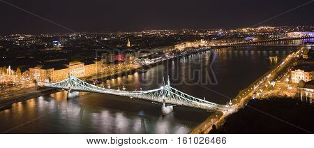 The lights of the night of Budapest