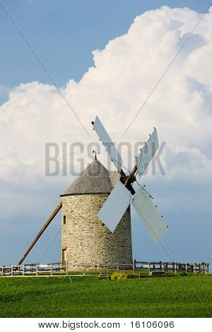 windmolen, Moidrey, Bretagne, Frankrijk