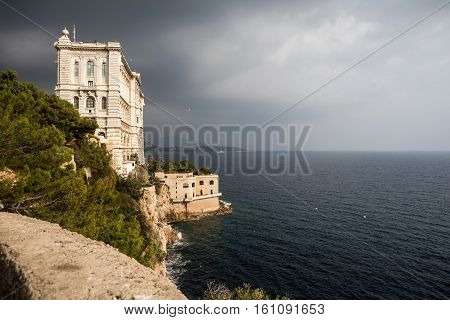 Building Of Oceanographic Museum (french: Musee Oceanographique) In Monaco-ville, Monaco