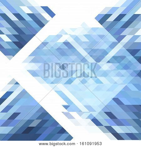 Abstract geometric background. Geometric shapes in different shades of blue and white. Futuristic geometric polygon pattern. For use as webpage background banner poster logo. Vector. Made using clipping mask