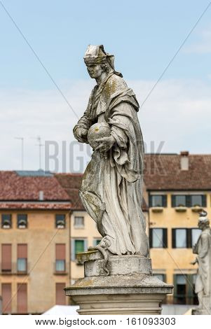 Statue on Piazza of Prato della Valle Padova Italy.