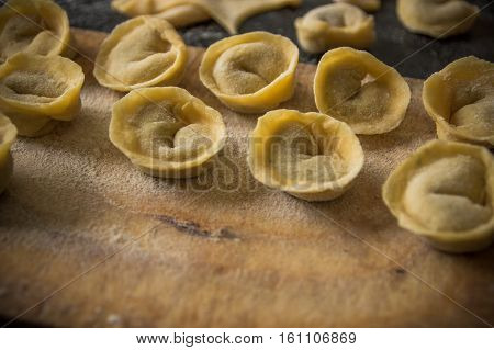 Homemade Pasta Tortellini From Real Semolina Flour From Italy